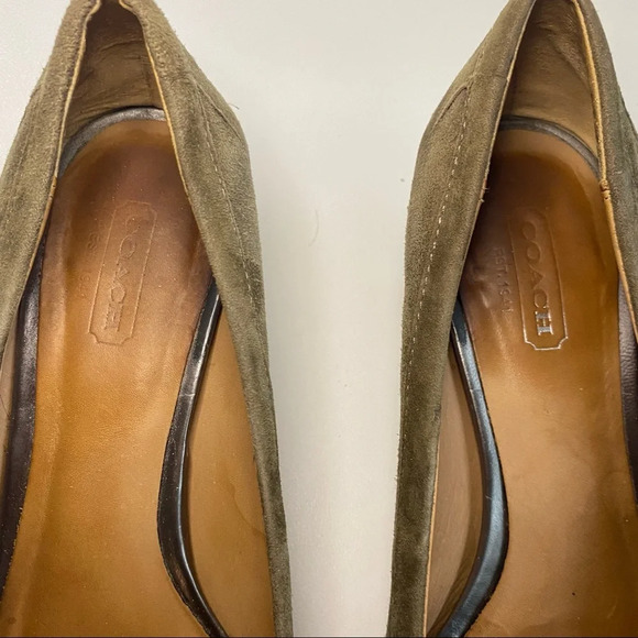 Coach Green Suede Loafer Low Heel - Picture 10 of 16
